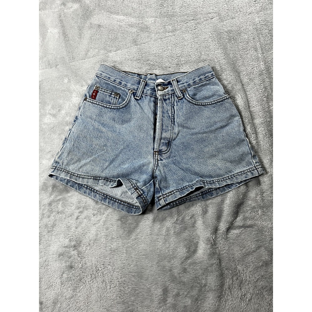 VTG LEI Women Shorts Denim Size 3 Made in Mexico Light Wash 90s